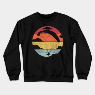 Vintage paragliding paraglider hover paraglider Crewneck Sweatshirt